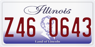 IL license plate Z460643
