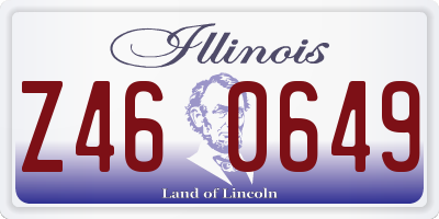 IL license plate Z460649