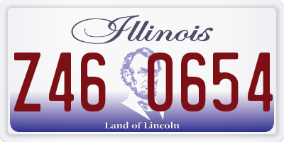 IL license plate Z460654