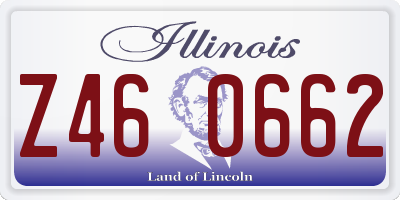 IL license plate Z460662