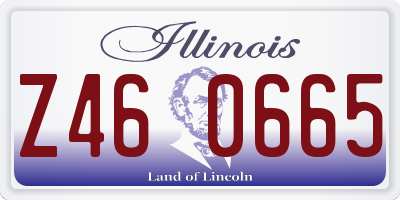 IL license plate Z460665