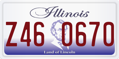 IL license plate Z460670