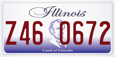 IL license plate Z460672