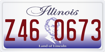 IL license plate Z460673