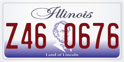 IL license plate Z460676