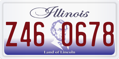 IL license plate Z460678