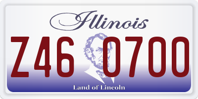 IL license plate Z460700