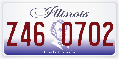 IL license plate Z460702