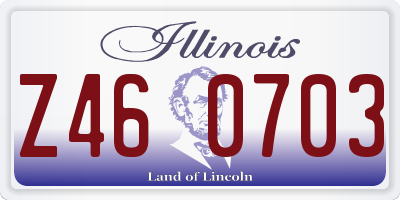 IL license plate Z460703