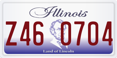 IL license plate Z460704