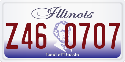 IL license plate Z460707
