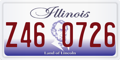 IL license plate Z460726