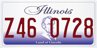 IL license plate Z460728