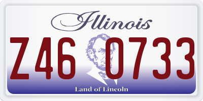 IL license plate Z460733