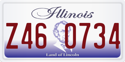 IL license plate Z460734