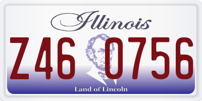 IL license plate Z460756