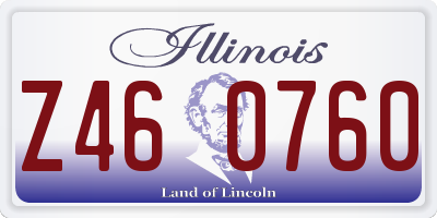 IL license plate Z460760