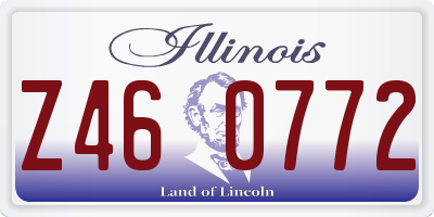 IL license plate Z460772