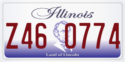 IL license plate Z460774