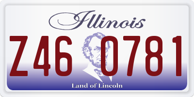 IL license plate Z460781
