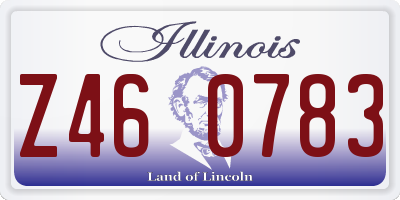 IL license plate Z460783