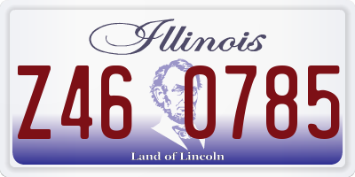 IL license plate Z460785