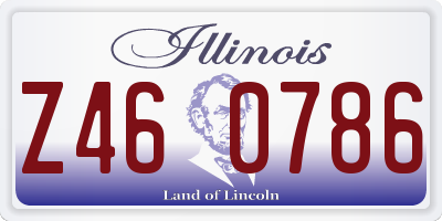 IL license plate Z460786