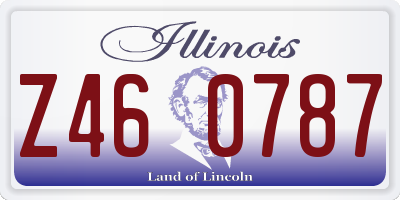 IL license plate Z460787