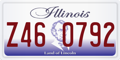 IL license plate Z460792