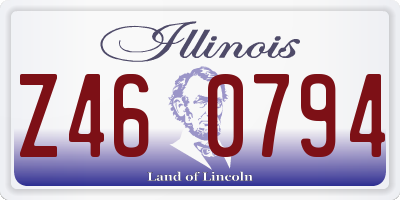 IL license plate Z460794