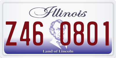 IL license plate Z460801