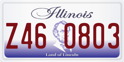 IL license plate Z460803