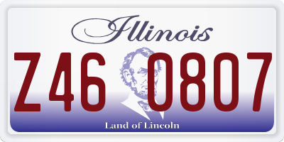 IL license plate Z460807