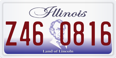 IL license plate Z460816