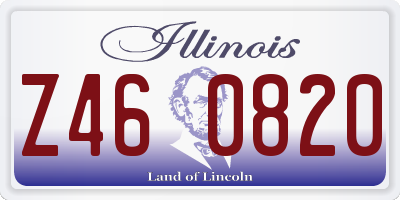 IL license plate Z460820