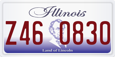 IL license plate Z460830
