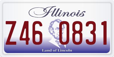 IL license plate Z460831
