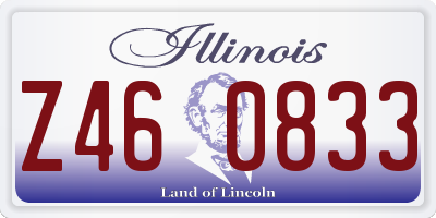 IL license plate Z460833
