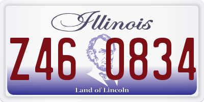 IL license plate Z460834