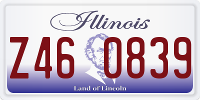 IL license plate Z460839