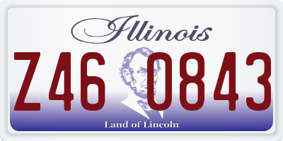 IL license plate Z460843