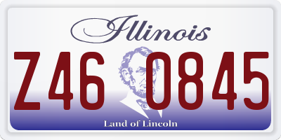 IL license plate Z460845