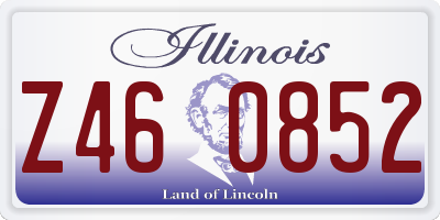 IL license plate Z460852