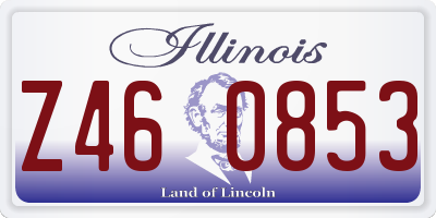 IL license plate Z460853