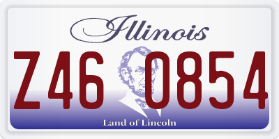 IL license plate Z460854