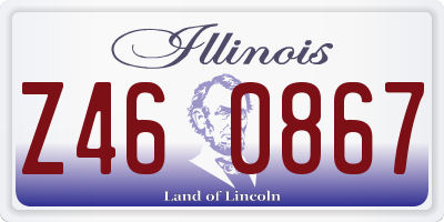 IL license plate Z460867