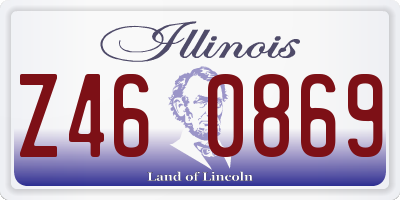 IL license plate Z460869