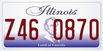 IL license plate Z460870