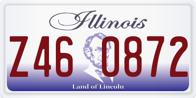 IL license plate Z460872