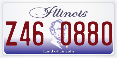 IL license plate Z460880